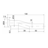 Perno per chiusura universale "curvo" ø18mm - Ama