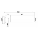 Perno per chiusura universale "dritto" ø18mm - Ama