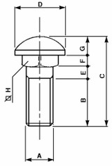 Colonnetta ruota M20x2 adattabile Cnh 5108973 - Ama