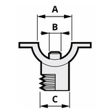 Morsetto a fascetta maschio 1/2" - Arag