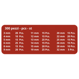 Assortimento anelli seeger 300 pezzi da 3mm a 32mm - Ama