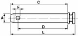 Perno per terzo punto ø19 utile=103 - Ama