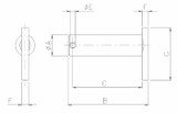 Perno per forcella tir,reg,ø 18x91,5 - Ama