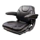 Sedile 21 pollici in sky nero con sospensione meccanica e cintura di sicurezza - Seat Industries