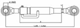 Terzo punto cat. I unghezza 625-800mm con manicotto con lunghezza 425mm adattabile Ford-New Holland - Ama