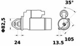 Motorino d'avviamento riferimenti MS58 e ISO201 - No brand