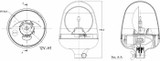 Lampeggiante serie one con attacco ad imbuto 24V - Ama