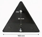 Catarifrangente triangolare rosso con viti M6x16mm - Radex