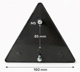 Catarifrangente triangolare rosso con viti M6x16mm - Radex