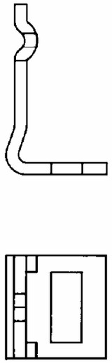 Staffa per molla flex 50x12,50x8 - Ama