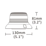 Lampeggiante a LED Ama Base magnetica Arancione 12-24V - Ama