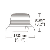 Lampeggiante a LED Ama Base magnetica Arancione 12-24V - Ama