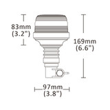 Ama Lampeggiante a led Base flessibile Arancione - Ama