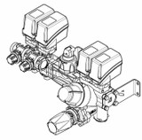 Gruppo comando con flussometro e 2 valvole di sezione - Arag