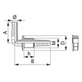 Raccordo passaparete 90° Arag con ghiera diametro 32mm G 1/2" - Arag