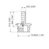 Portagomma dritto Arag con attacco T3M e diametro 10mm - Arag