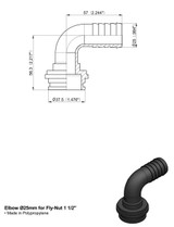 Raccordo portagomma Arag 90° per girello diametro 25mm - Arag