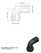 Raccordo portagomma Arag 90° per girello diametro 32mm - Arag