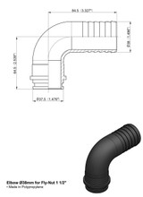 Raccordo portagomma Arag 90° per girello diametro 38mm - Arag
