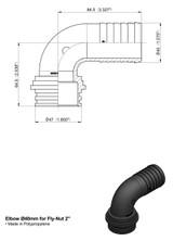 Raccordo portagomma Arag 90° per girello diametro 40mm - Arag