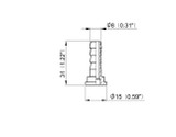 Raccordo portagomma dritto Arag con sede piana per girello diametro 8mm - Arag