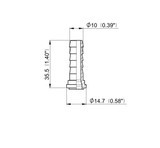Raccordo portagomma dritto Arag con sede piana per girello diametro 10mm - Arag