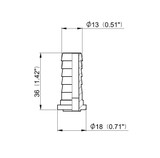Raccordo portagomma dritto Arag con sede piana per girello diametro 13mm - Arag