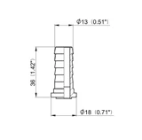 Raccordo portagomma dritto Arag con sede piana per girello diametro 13mm - Arag