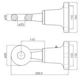 Occhione flangiato categoria E3 omologato - No brand