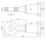 Occhione flangiato Ø 68 categoria F3 omologato - No brand