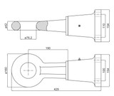 Occhione flangiato Ø 76 categoria F3 omologato - No brand