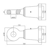 Occhione flangiato,non omologato 28t - No brand