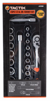 Vaschetta assortimento chiavi a bussola 1/2" da 23 pezzi - No brand