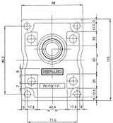 Pompa ad ingranaggi gruppo 2 da 25,1cc sinistra “made in Italy” - Ama Refluid