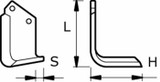 Zappa sx L 180,H 134,s 12,foro 14,5 - Ama