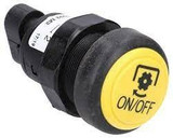 Interruttore a pulsante Pneutron Giallo simbolo presa di forza ON/OFF - Pneutron