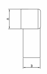 Cappuccio di protezione nero per capicorda in PVC  56,5 mm - Ama