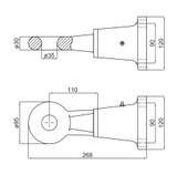 Occhione flangiato cat. Cuna E3 omologato - No brand