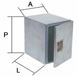 Cassetta porta attrezzi in lamiera 350x450x450mm - Ama