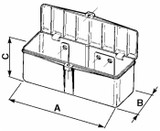 Cassetta porta attrezzi in plastica 370x140x150mm - Cobo