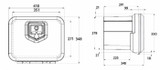 Cassetta porta attrezzi in plastica 410x348x340mm - No brand