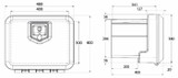 Cassetta porta attrezzi in plastica 480x400x400mm - No brand