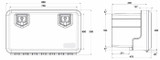 Cassetta porta attrezzi 860x500x47mm capacità 119 lt - No brand