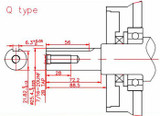Motore a 4 Tempi Ohv 270cc 9,0Hp albero cilindrico Ø 25,4mm - Ama