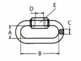 Maglia rapida zincata per catene Ø 10mm - Ama