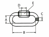 Maglia rapida zincata per catene Ø 6mm - Ama
