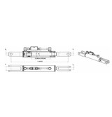 Braccio laterale idraulico lunghezza 404-507mm alesaggio 60mm - Ama