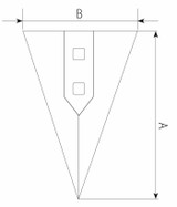 Vomerina per tiller adattabile Siciltiller con due fori di cui uno con asola a scalpello - Ama