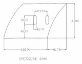 Raschietto per frangizolle adattabile Nardi 190x150 mm sp. 6 mm - Ama