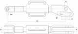 Braccio laterale meccanico lunghezza 530mm compatibile CNH - Ama